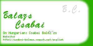 balazs csabai business card